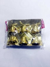 Yılbaşı Çam Ağacına Asmak İçin Altın Yaldız Kaplama Çan Parça Süs thumbnail 2