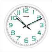 White Frame Beyaz Fosforlu Phosphorous Wall Clock Duvar Saati - 1
