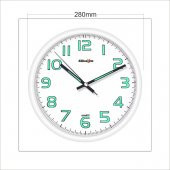 White Frame Beyaz Fosforlu Phosphorous Wall Clock Duvar Saati - 2