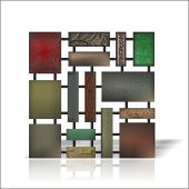 Büyük Geometrik Kalın Renkli İşlemeli Desenli Duvar Tablos Panosu - 1