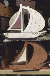 Yelkenli Formunda Denizci Balıkçı Lokanta Peçetelik Mendillik - 1