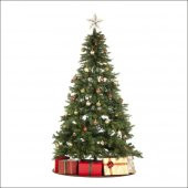 Bol Süslü 180 cm Uzun Gerçek Gibi Yeşil Gür Yılbaşı Çam Ağacı thumbnail 1