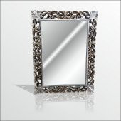 45x60cm Eskitme Gümüş İşleme Rustik Boy Banyo Duvar Salon Aynası - 1
