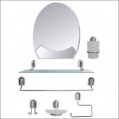 Ayna 40x50cm Metal Krom Banyo Tuvalet Lavabo Boy Duvar Ayna Seti - 2