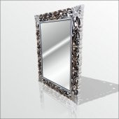 45x60cm Eskitme Gümüş İşleme Rustik Boy Banyo Duvar Salon Aynası - 2