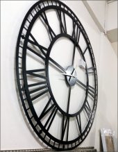 Çap 120 lik cm En Büyük Ebat Ferforje Görünümlü Dev Duvar Saati thumbnail 1