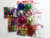 Kar Spreyli 58 Parça Yılbaşı Çam Ağacı Ağaç Süsü Süsleri - 1