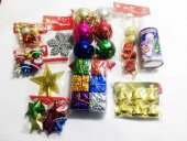 Kar Spreyli Çok Renk Çeşitli Yılbaşı Çam Ağacı Ağaç Süsü Süsleri - 1