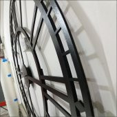 Çap 120 lik cm En Büyük Ebat Ferforje Görünümlü Dev Duvar Saati thumbnail 2