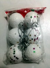 Yılbaşı Ağacı için Beyaz Küre Toplar - 2