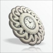 Osmanlı Fas Pers Şahmeran Motifi 55cm Taşlı Ön Camlı Duvar Saati - 3