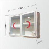 52x37cm Kanatlı Kapak Steril Acil İlkyardım Kutusu Ecza Dolabı - 2