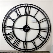 Çap 120 lik cm En Büyük Ebat Ferforje Görünümlü Dev Duvar Saati thumbnail 5