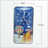 17x9cm Kapadokya Kaliteli Hediye Mıknatıslı Buzdolabı Duvar Saati thumbnail 5