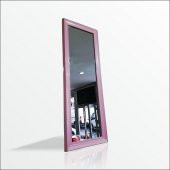 110cm Pudra Pembe Çerçeveli Salon Antre Banyo Duvar Boy Aynası - 2