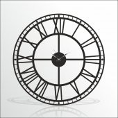 Çap 120 lik cm En Büyük Ebat Ferforje Görünümlü Dev Duvar Saati thumbnail 7