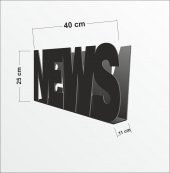 Siyah News Gazetelik Dergilik Broşürlük İnsörtlük Kutu Stand - 2