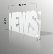 40x25cm Beyaz News Yazılı Gazetelik Broşürlük İnsörtlük Dergilik - 2