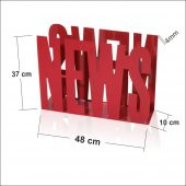 48x37cm News Yazılı Kırmızı Gazetelik Broşürlük Dergilik Postalık - 2