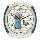 Mercan Cart Postal Kelebekli Lavantalı Oturma Odası Duvar Saati - 1