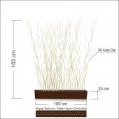 Doğal Ahşap Dallarla Dekoratif Oda Bölmesi Seperatör Paravan - 2