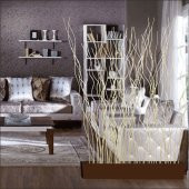 Doğal Ahşap Dallarla Dekoratif Oda Bölmesi Seperatör Paravan - 3