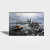 60x90 cm Yağlı Boya Kız Kulesi Canvas Tablo - 1