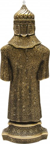 Cevşen İşlemeli Miğferli Zırh Kaftan Altın Renk Dini Ürün Biblo - 3