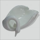 Seramik Krem Kuğu Tabak Biblo thumbnail 1