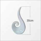 Seramik Krem Büyük Sol Anahtarı ve Salyangoz Biblo thumbnail 2