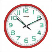 Kırmızı Karanlıkta Okunabilen Fosforlu Duvar Saati 27 cm - 1