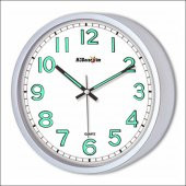 Fosforlu Mat Metalik Dekorasyona Uyumlu 22 cm Duvar Saati - 1