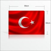 Ofis Okul Karakol Duvarı İçin 60x90cm Türk Bayrağı Kanvas Tablo - 2