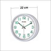 Fosforlu Mat Metalik Dekorasyona Uyumlu 22 cm Duvar Saati - 4