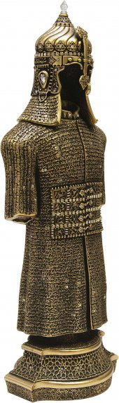 Cevşen İşlemeli Miğferli Zırh Kaftan Altın Renk Dini Ürün Biblo - 1