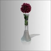 MOR ORTANCA ÇİÇEKLİ 40 cm CAM İÇİ ÇAKIL TAŞLI UZUN VAZO thumbnail 2