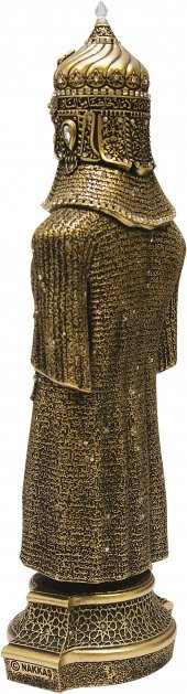 Cevşen İşlemeli Miğferli Zırh Kaftan Altın Renk Dini Ürün Biblo - 4