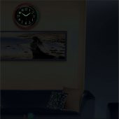 Ahşap Görünümlü Okunaklı Fosforlu Duvar Saati 35cm thumbnail 4