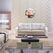 Retro Orkide Metal Krom Ofis Salon Duvar Saati thumbnail 2