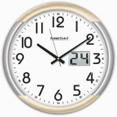 Dijital Takvimli Mekanik Klasik Sessiz Büyük İşyeri Duvar Saati thumbnail 1