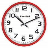 Kırmızı Çerçeve Okunaklı Ev Okul İşyeri Ofis Duvar Saati - 1