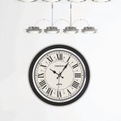 46 cm Siyah Çerçeve Romen Rakamlı Okul İşyeri Ofis Duvar Saati - 3