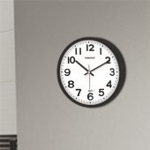 Ön Camlı Sessiz Çalışan 22cm Okunaklı Siyah Çerçeve Ev Okul İşyeri Duvar Saati - 2