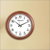 Maun Ahşap Görünümlü Okunaklı Ev İşyeri Ofis Okul Duvar Saati - 3