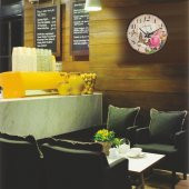 Kız Kulesi Çiçekli Okunaklı Ev Ofis İşyeriBombe Camlı Duvar Saati - 2