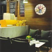 Saksıda Çiçekler Retro Ev Ofis Salon Bombe Camlı Duvar Saati thumbnail 2