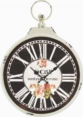 Metal Beyaz Flower Köstek Pansiyon Otesl Odası Okul Duvar Saati - 1