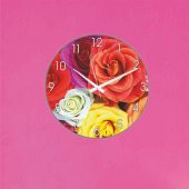 Renkli Güller Ev Ofis İşyeri Mutfak Okul Duvar Saati - 1