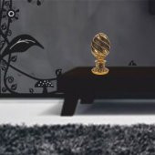 Ayet-el Kürsi İşleme Altın Yaldız Kaplama Taşlı Külçe Biblo Topuz thumbnail 2