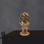 Ayet-el Kürsi İşleme Altın Yaldız Kaplama Taşlı Külçe Biblo Topuz thumbnail 3